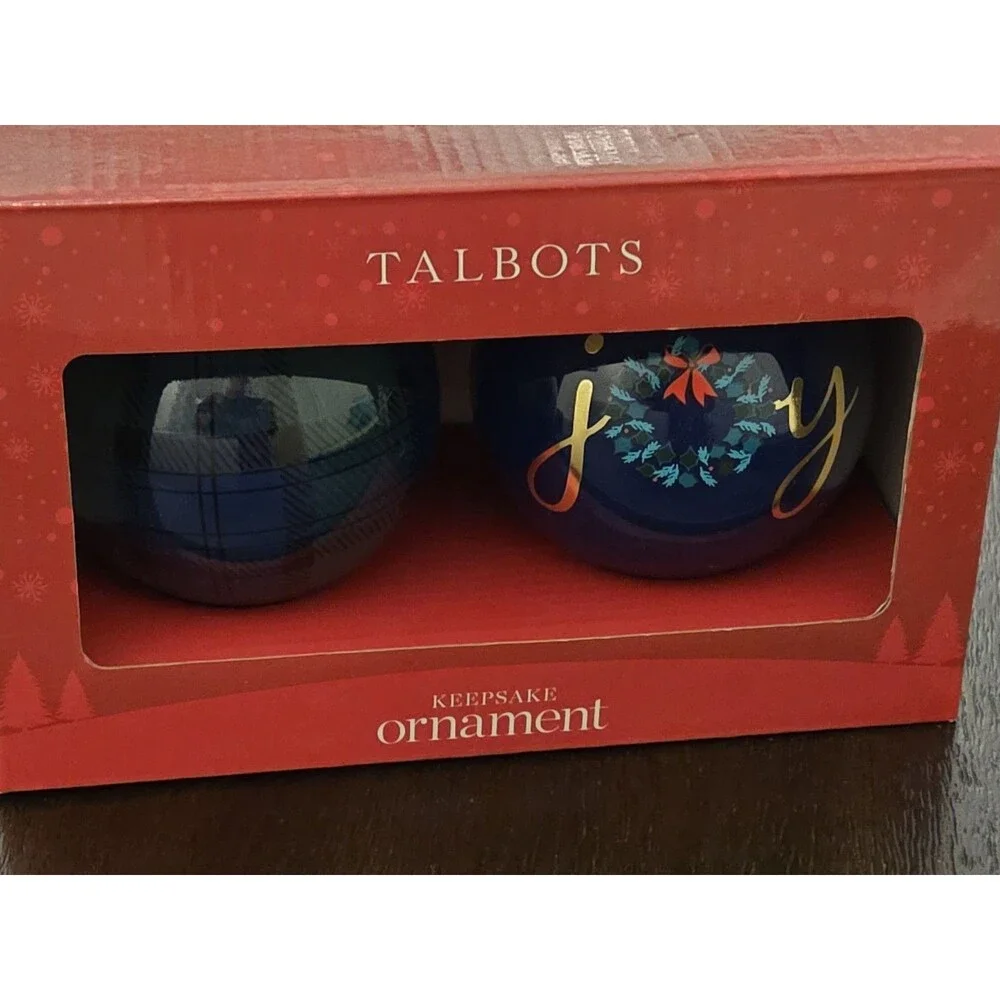 Talbots Joyful Ornament Set of 2,  